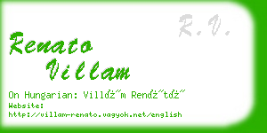 renato villam business card